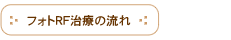 フォトF治療の流れ