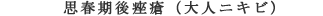 思春期後ニキビ（大人ニキビ）
